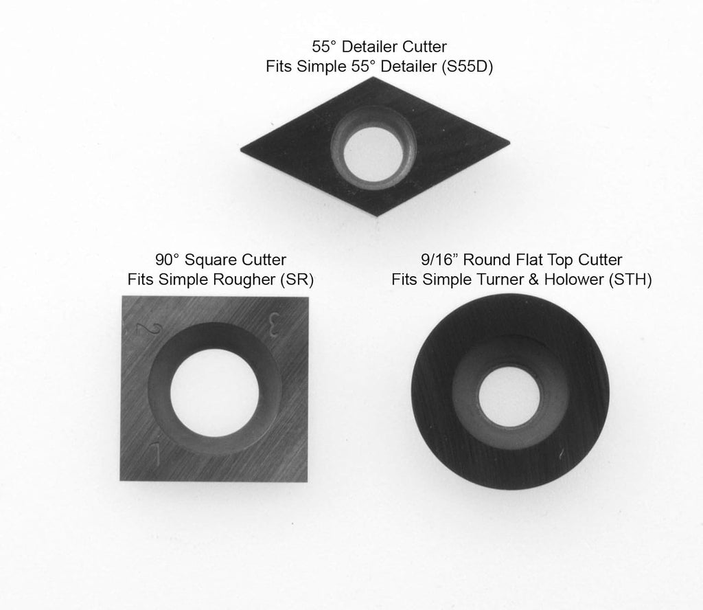4 Cutter Pack Carbide Cutter for Woodturning Tools C224