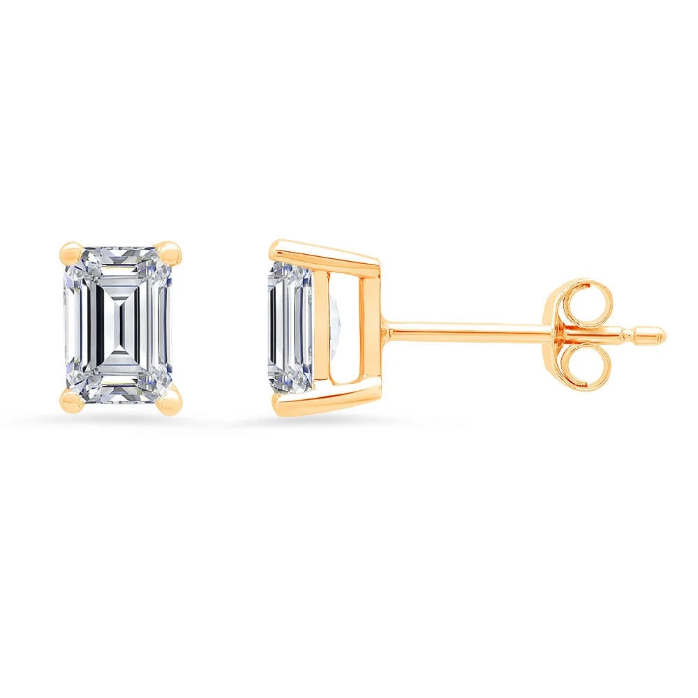 18K Yellow Gold Diamond Stud Earrings N653