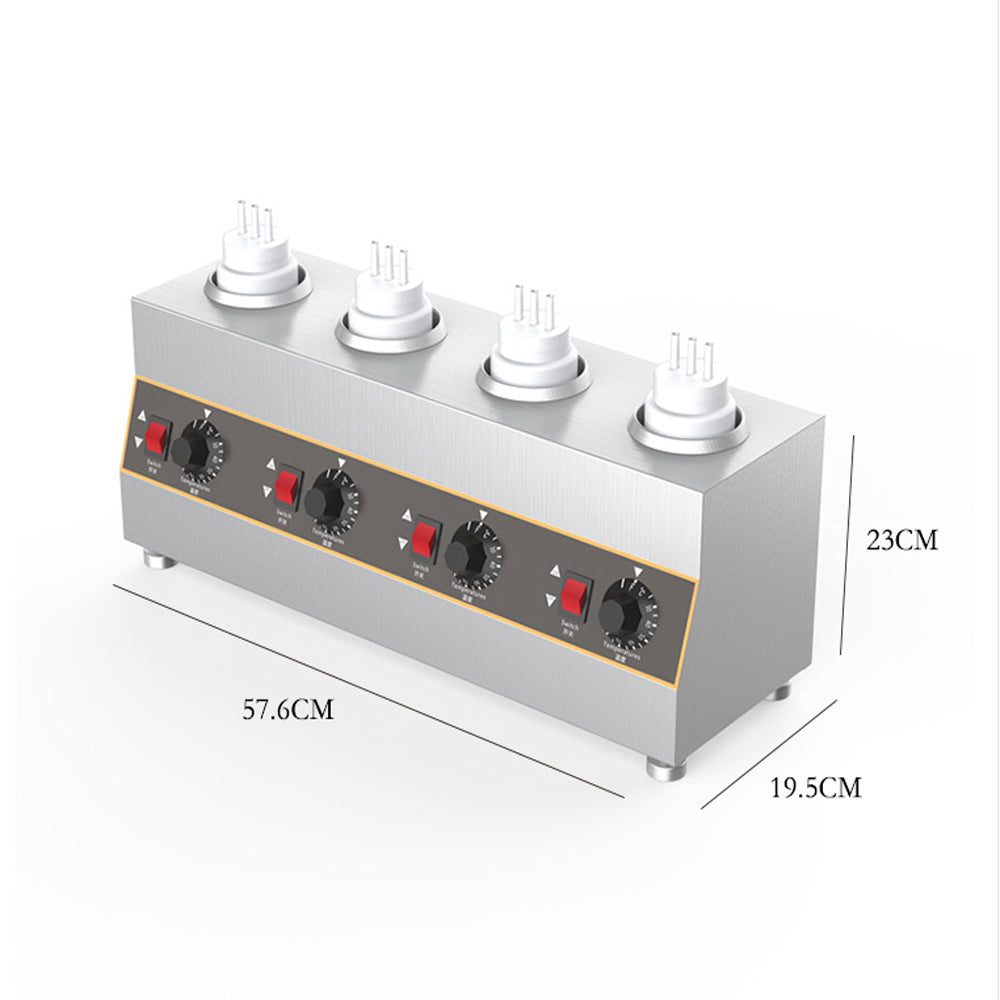 4 Pots Electric Sauce Warmer Stainless Steel J683151