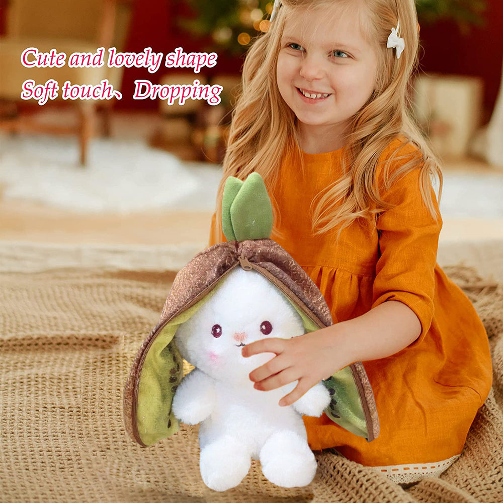 Brown Kiwi Reversible Bunny Plush Stuffed Animal A299360