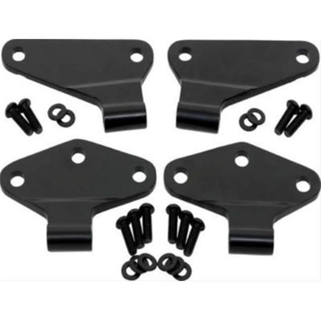 4 Pieces Black Body Door Hinge Set for 2 Door K1024