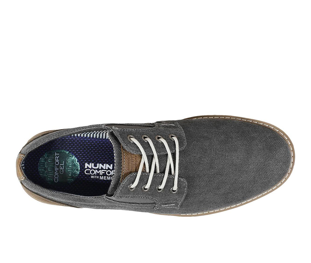Canvas Plain Toe 8 Men's Gunmetal Shoes D1276