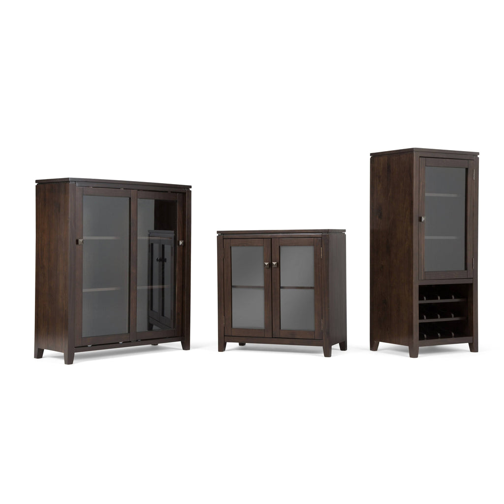 Solid Wood Low Storage Cabinet Farmhouse Grey A7387
