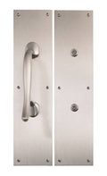 8.75 in. Antimicrobial Push & Pull Plate Set - Satin Nickel Z48260