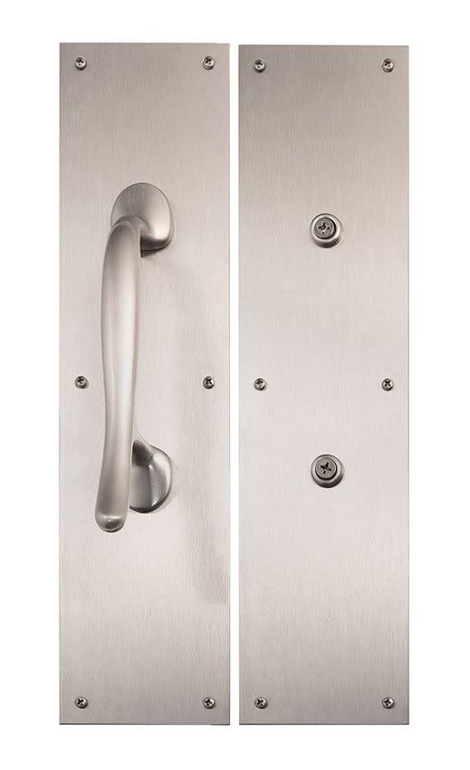 8.75 in. Antimicrobial Push & Pull Plate Set - Satin Nickel Z48260