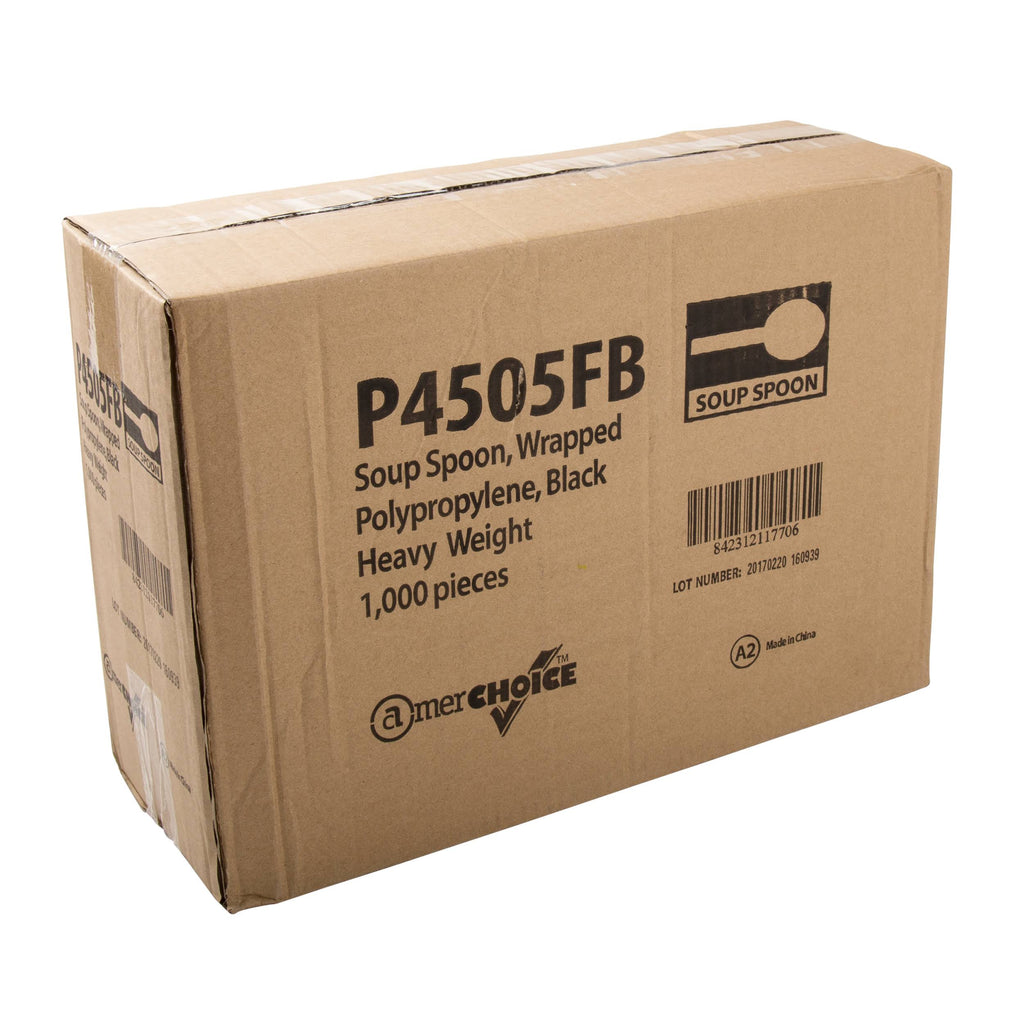 Black Polypropylene Soup Spoons, Case of 1000 Y910550
