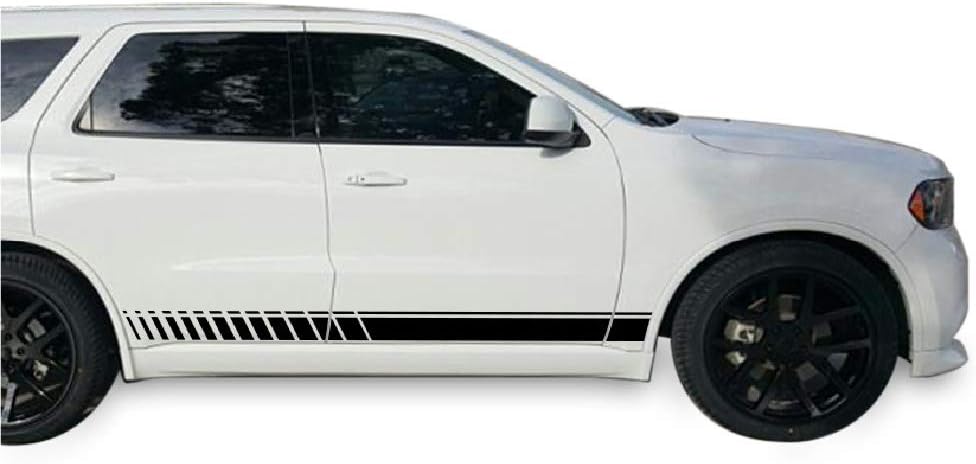 Black Sport Stripe Decal Sticker Kit Pack of 2 J269