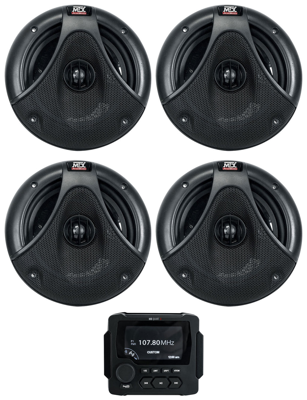 Marine Bluetooth Receiver with 4 6.5" Speakers W322686