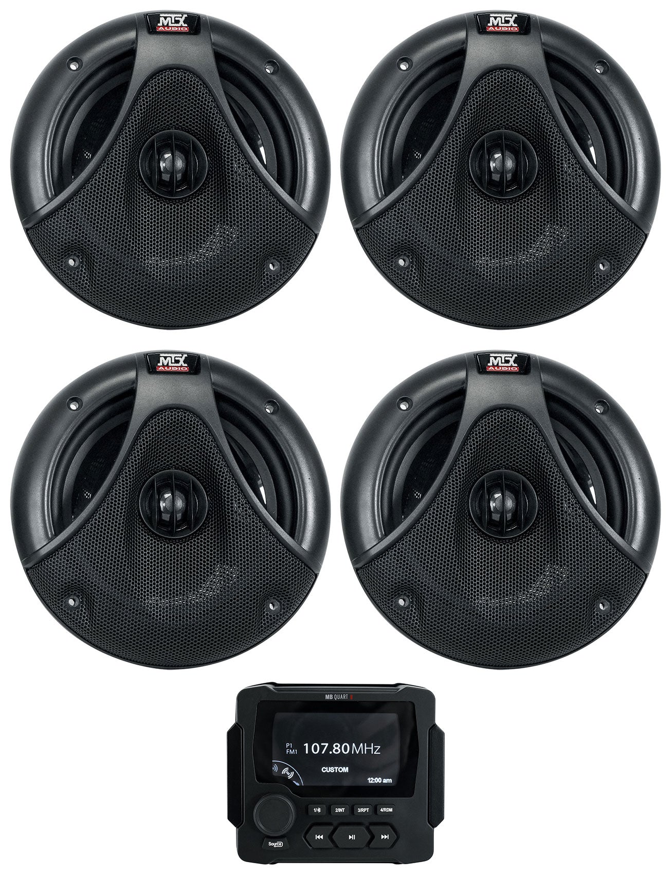 Marine Bluetooth Receiver with 4 6.5" Speakers W322686