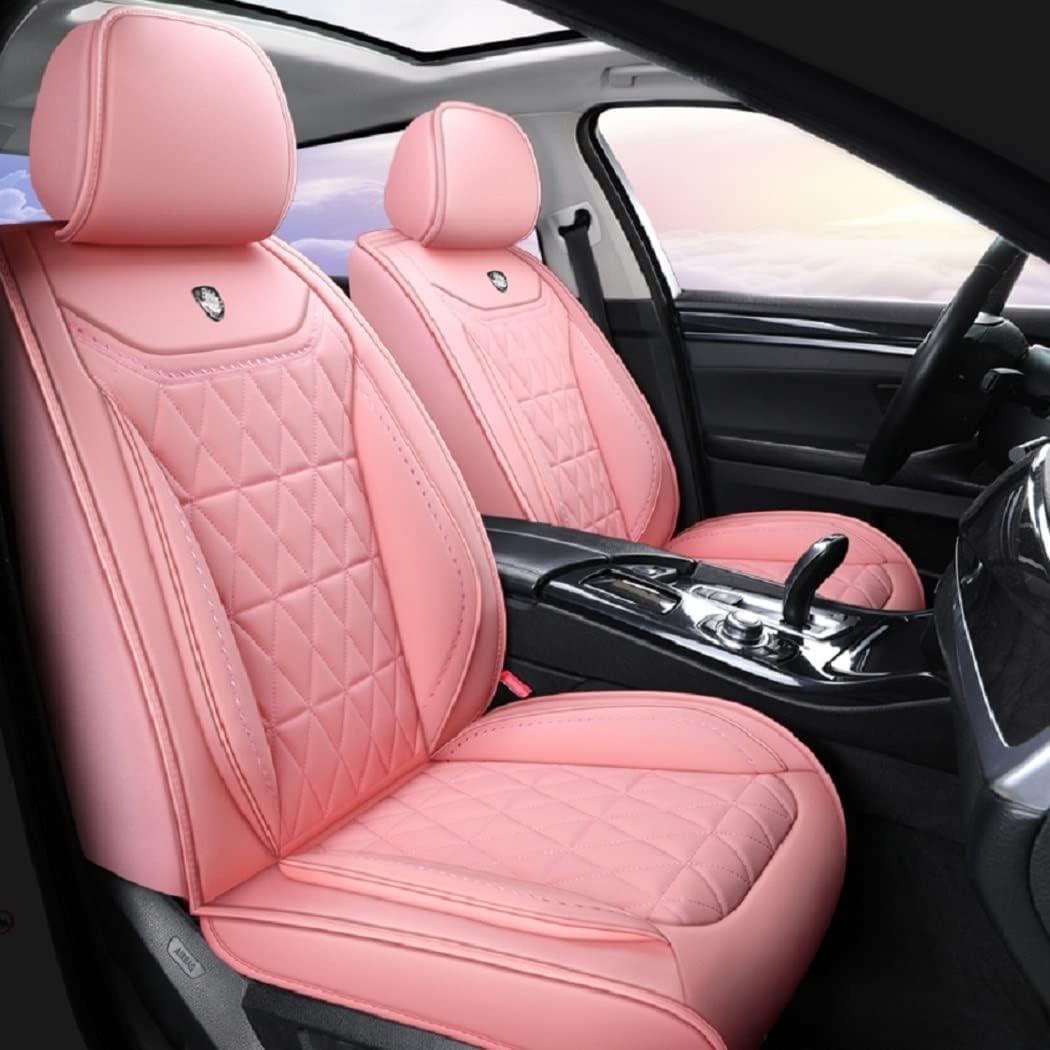 Black-red Leather Car Seat Covers Full Set O467