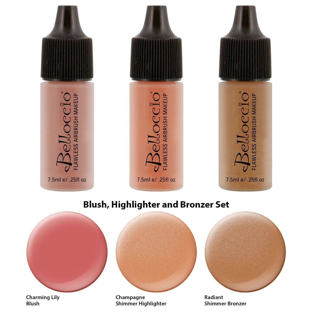 Professional Beauty Airbrush Cosmetic Makeup System with 4 Fair Shades Foundation in 1/4 Ounce Bottles V954