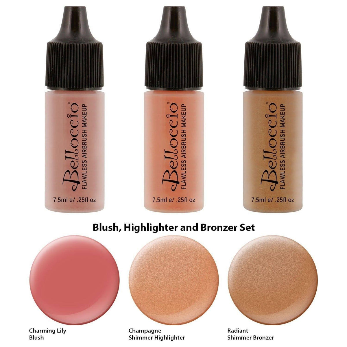 Professional Beauty Airbrush Cosmetic Makeup System with 4 Fair Shades Foundation in 1/4 Ounce Bottles V954