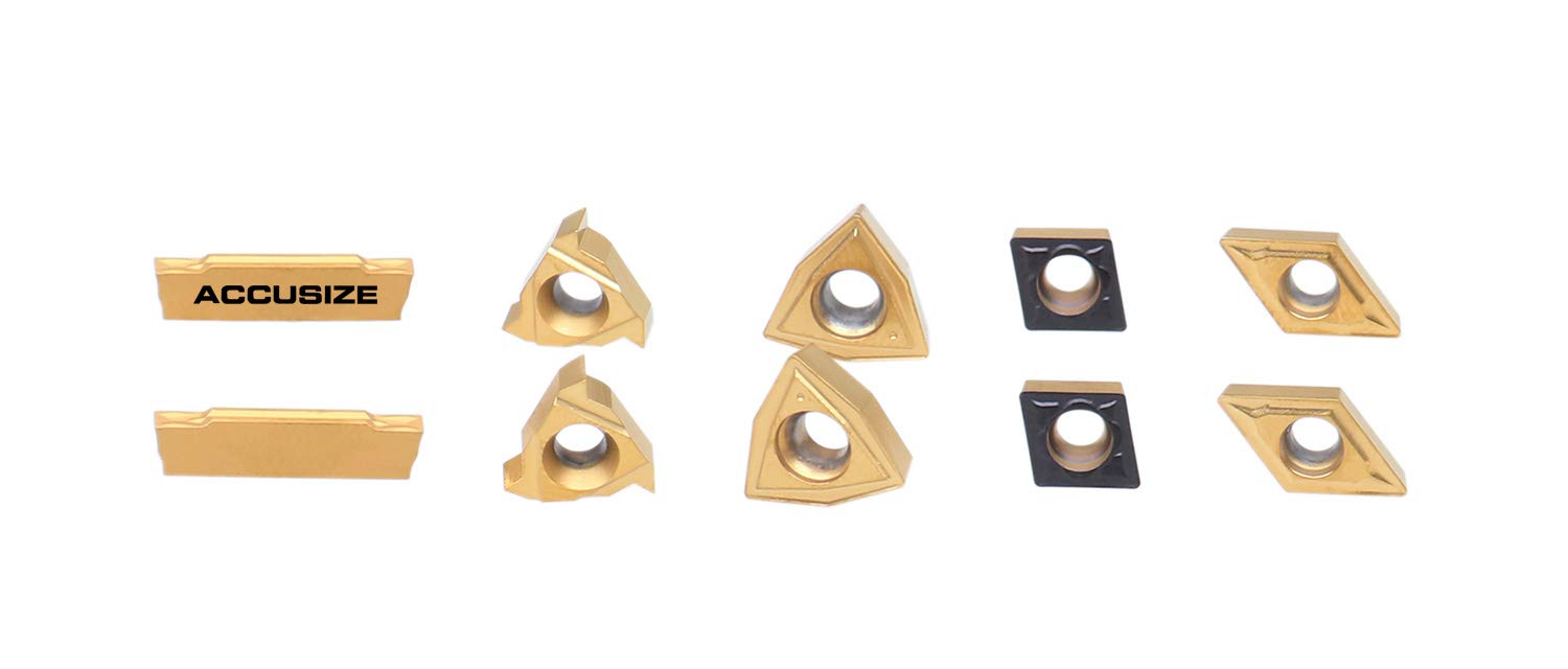 2 Pc of Each Kind of Carbide Inserts, CVD Coated and Tin Coated, Total 10 Pieces P937