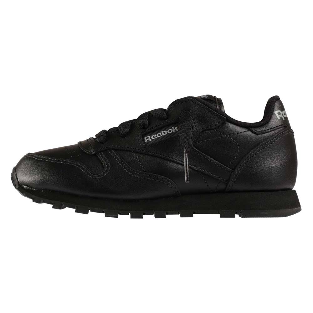 Black Children Leather Trainers O625561