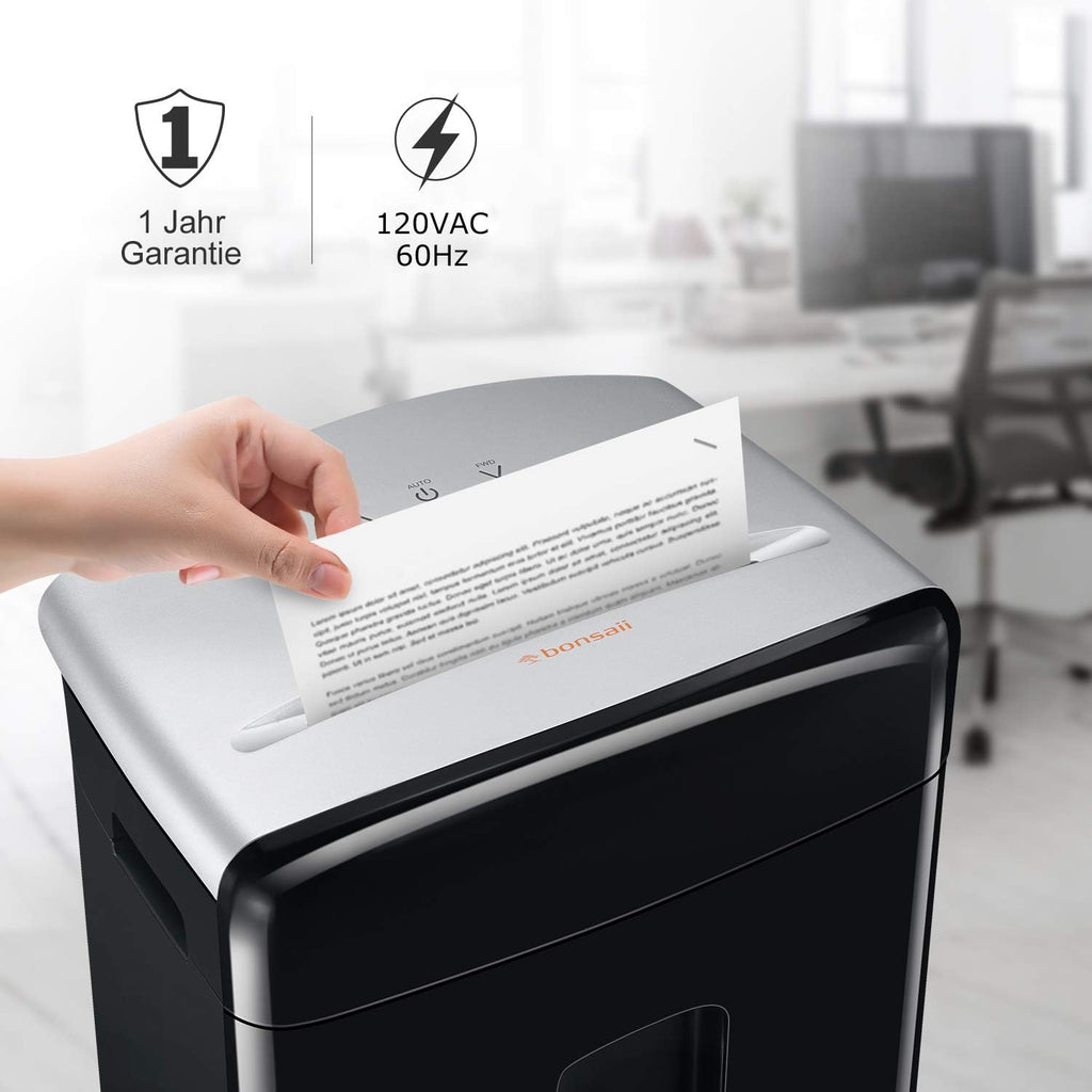 12-Sheet Micro Cut Paper Shredder with Pullout Basket, Black R234