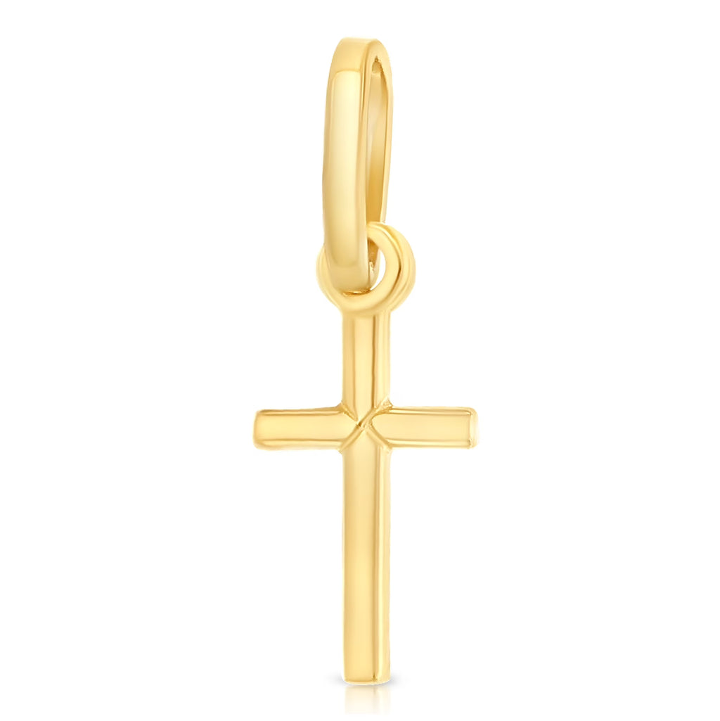 14K Yellow Gold Cross Charm Pendant Y1983