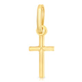 14K Yellow Gold Cross Charm Pendant Y1983