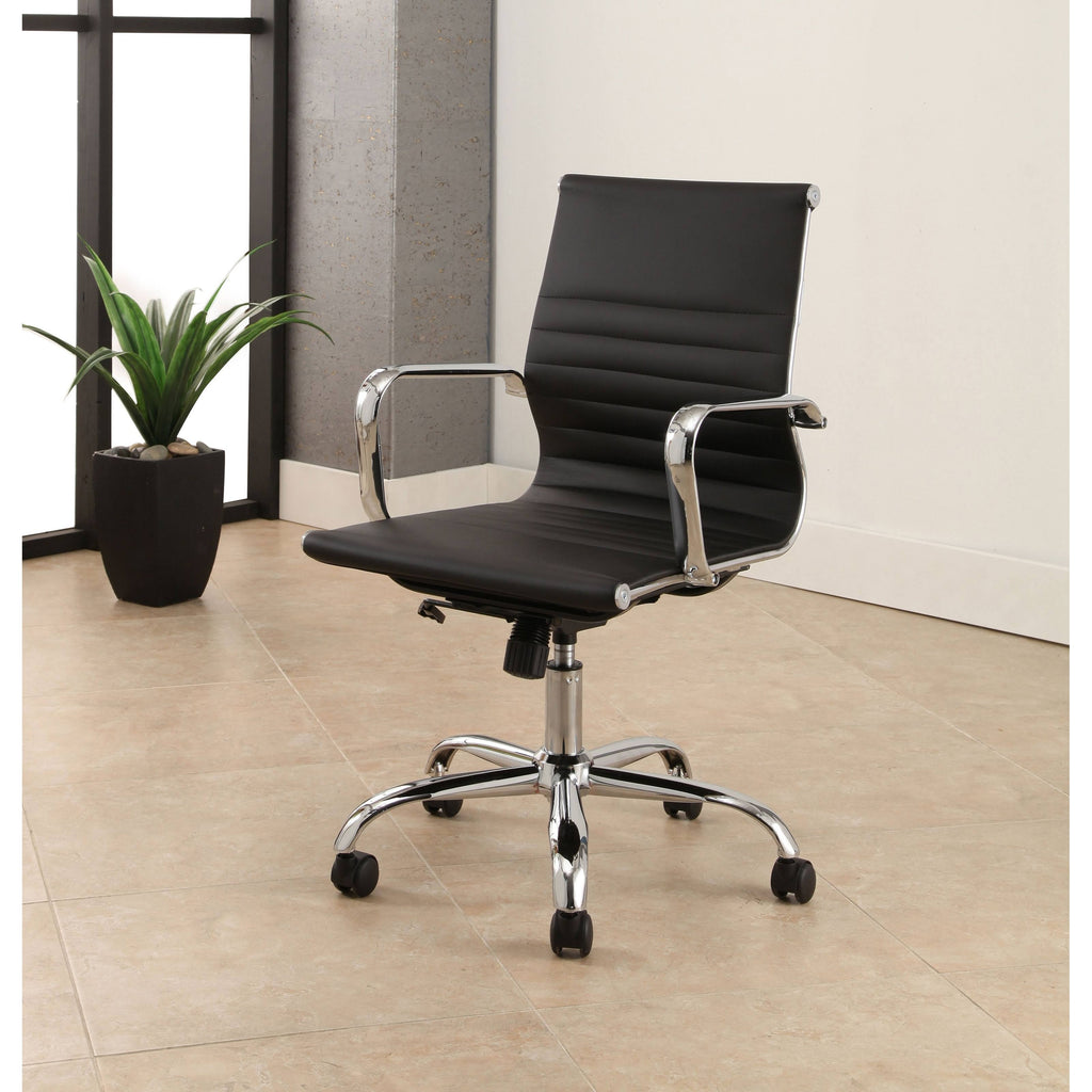 Black Leather Office Chair Q1353