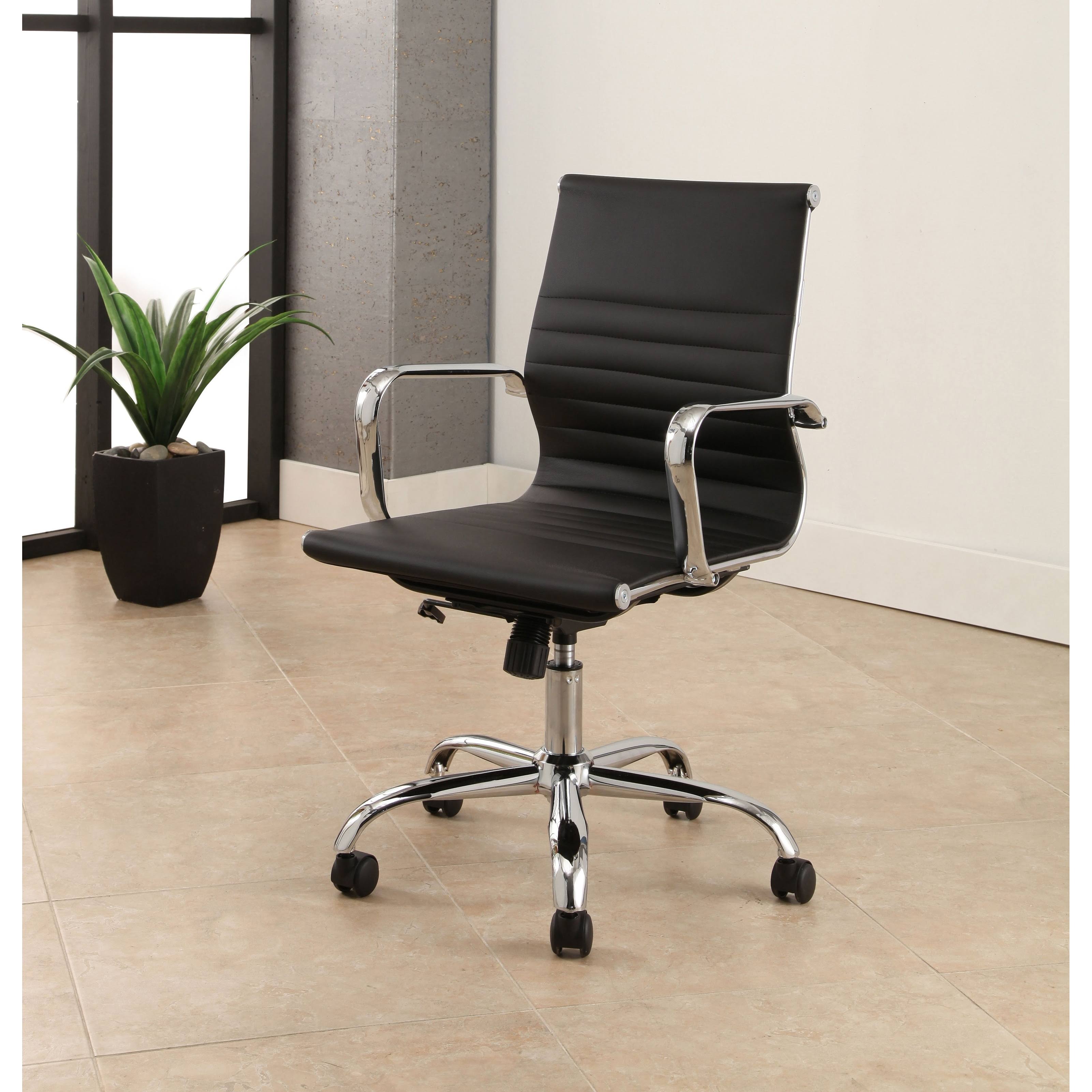 Black Leather Office Chair Q1353