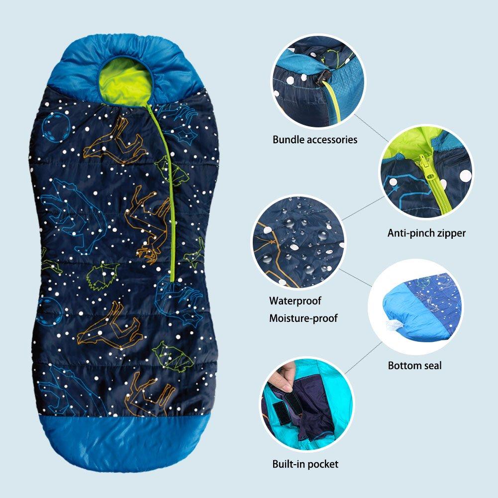 Glow-in-The-Dark Mummy Style Kids Sleeping Bag I68504