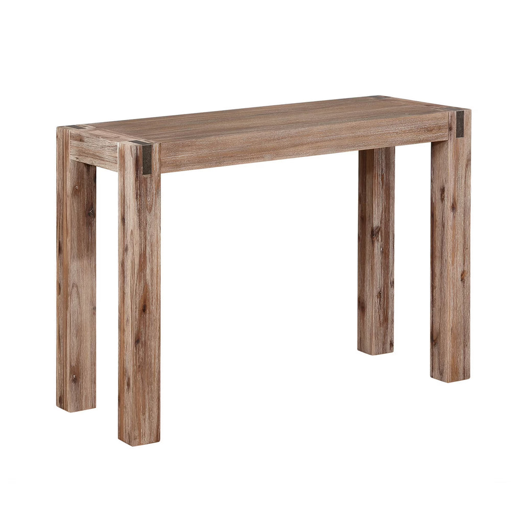 Brushed Driftwood Acacia Wood Media Console Table Z4201