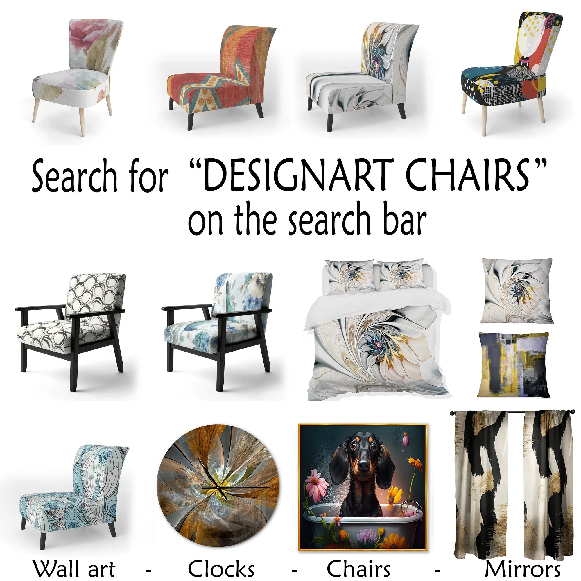 Upholstered Traditional Accent Chair and Arm Chair I1384