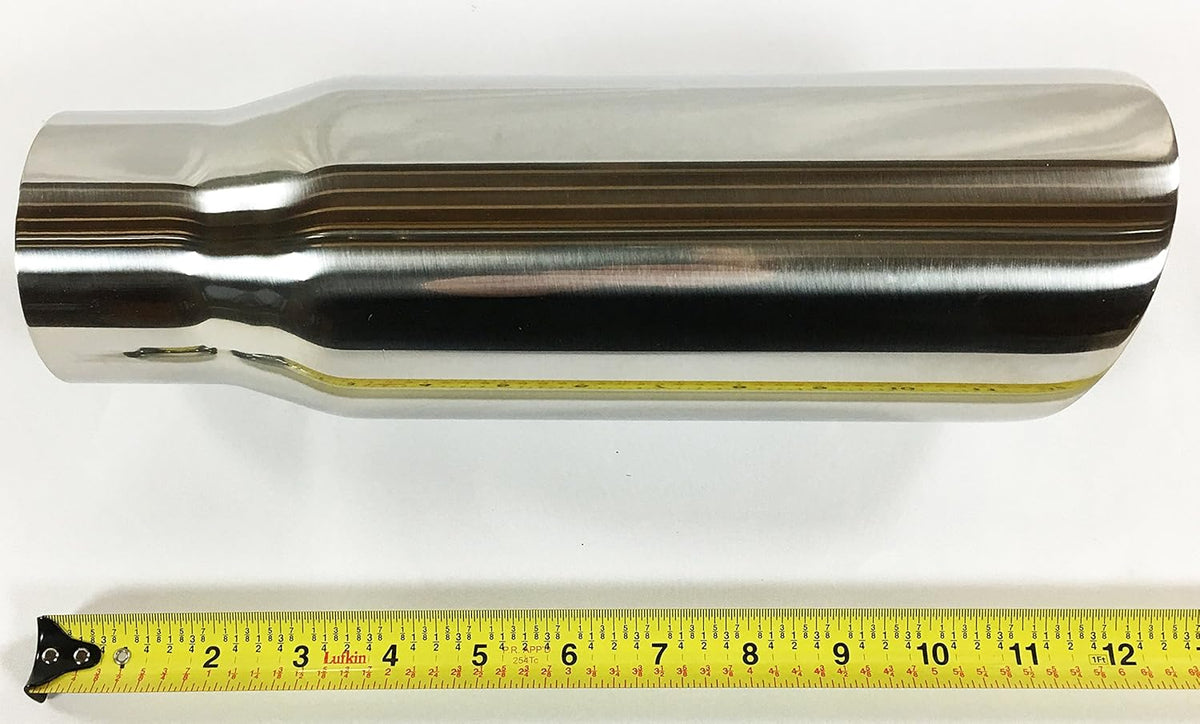 Polished Stainless Steel Double Wall Exhaust Tip Pack of 2 S844916