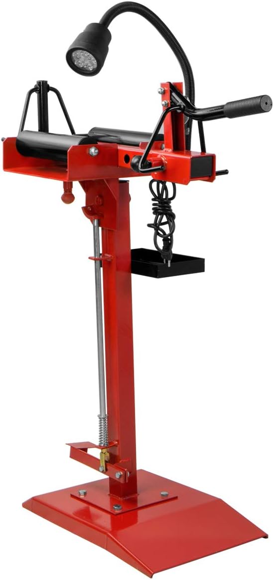 Manual Tire Spreader Portable Tire Changer Stand Adjustable LED Light Tool A3567