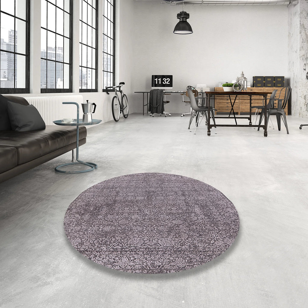 Rectangle Carbon Gray Oriental Area Rug, 2' x 3' D3579