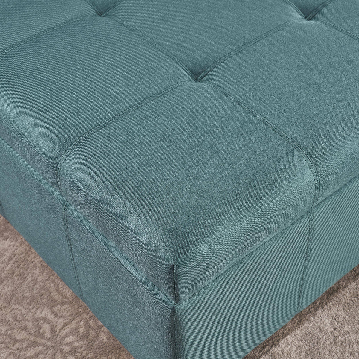 Dark Gray Fabric Storage Ottoman W333578