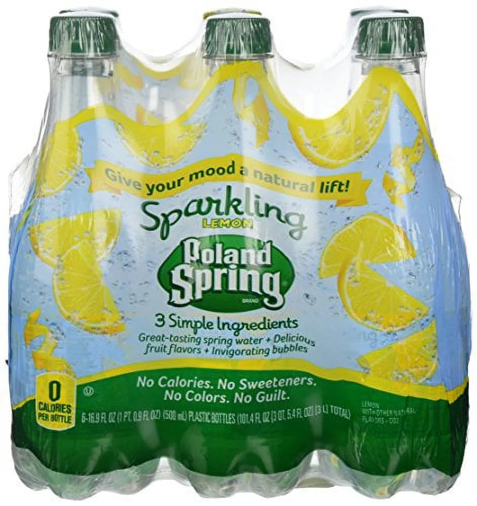 Lemon Natural Spring Water 16.9-Ounce Plastic Bottles, 24 Count T5630