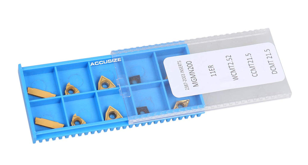 2 Pc of Each Kind of Carbide Inserts, CVD Coated and Tin Coated, Total 10 Pieces P937