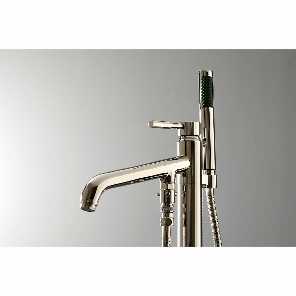 Polished Chrome Freestanding Tub Faucet with Hand Shower N6071
