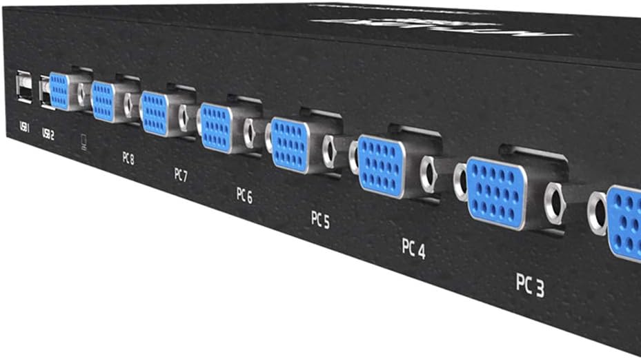 8 Port KVM Switch with VGA USB Cables, Pack of 2 I587