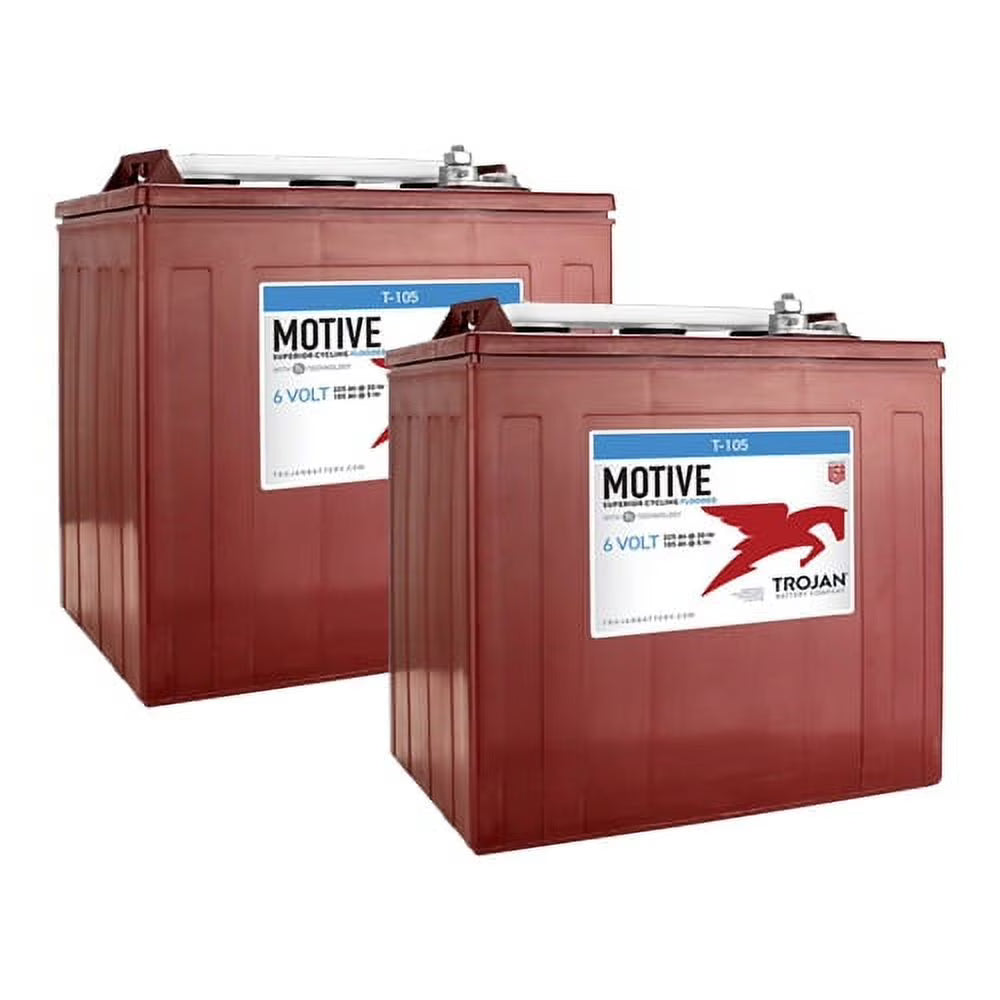 6V 225Ah Deep Cycle Flooded Lead Acid Battery x2 D796634