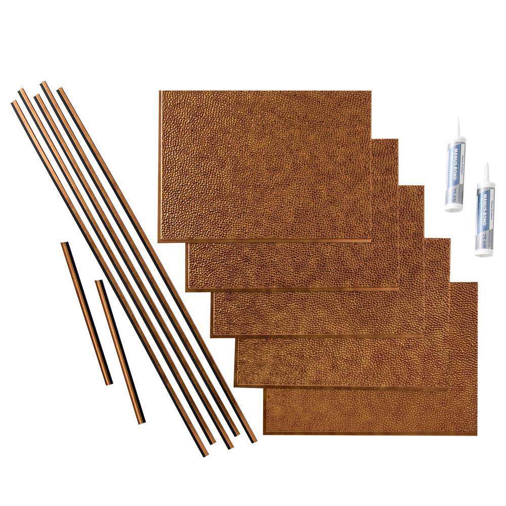 Antique Bronze Hammered Backsplash V29404