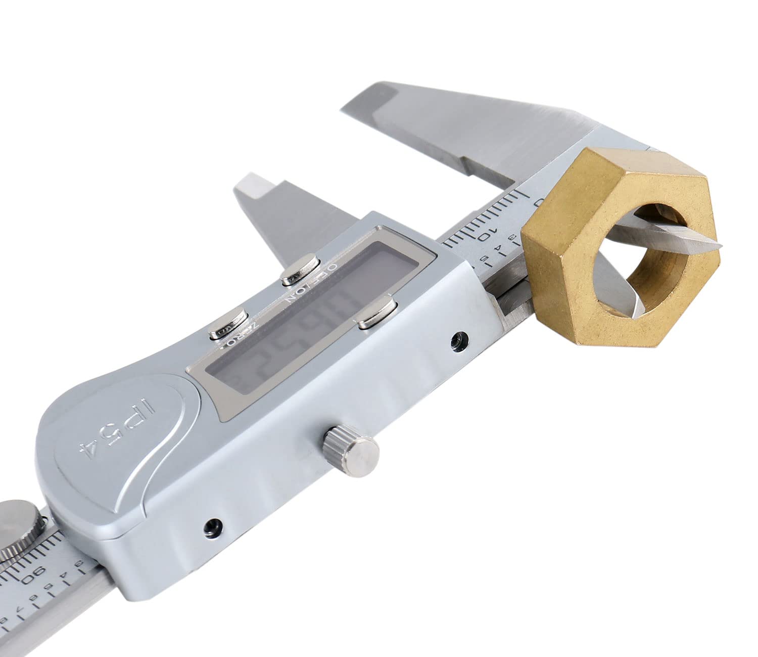 Digital Caliper, 0-8''/0-200 mm Range, 0.0005''/0.01 mm Resolution, Large LCD, Ip54 Water Resistant S608726