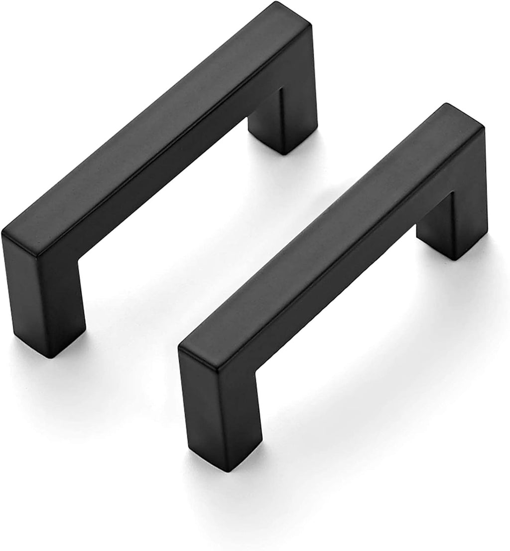 30 Pack 3 Inch Matte Black Cabinet Handles Drawer Pulls L1481