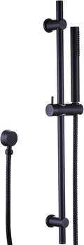 Matte Black Wall Mounted Shower Head with Slide Bar Handheld Shower Kit with Hose Adjustable Holder Set V77168