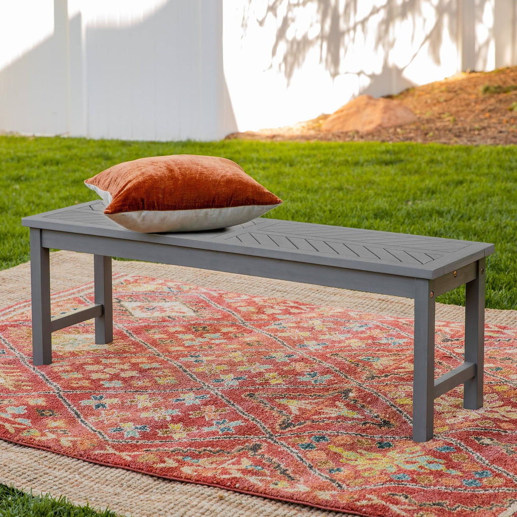 Dark Brown Chevron Patio Bench O6794