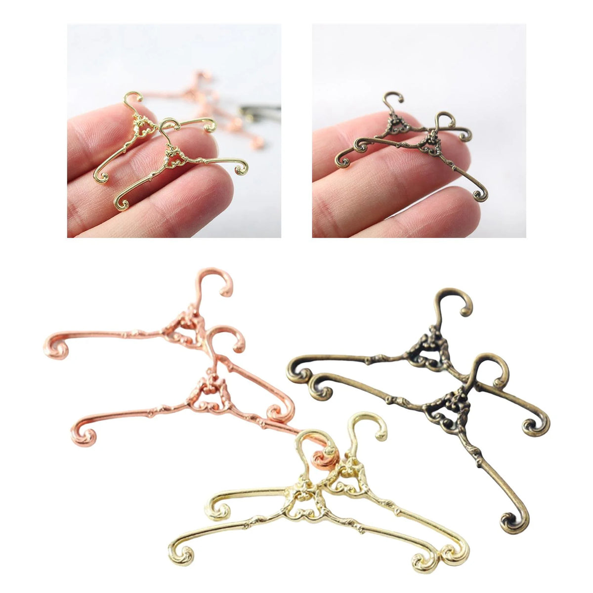6Pcs 1:12 Scale Dollhouse Hangers Retro Dollhouse Accessories A755460