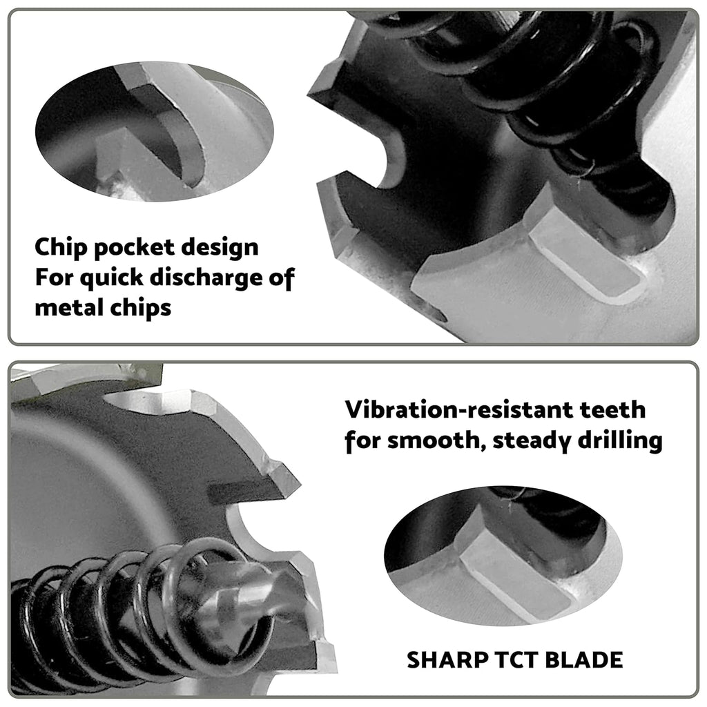 Carbide Hole Saw Kit for Metal, 7 Pcs X99239