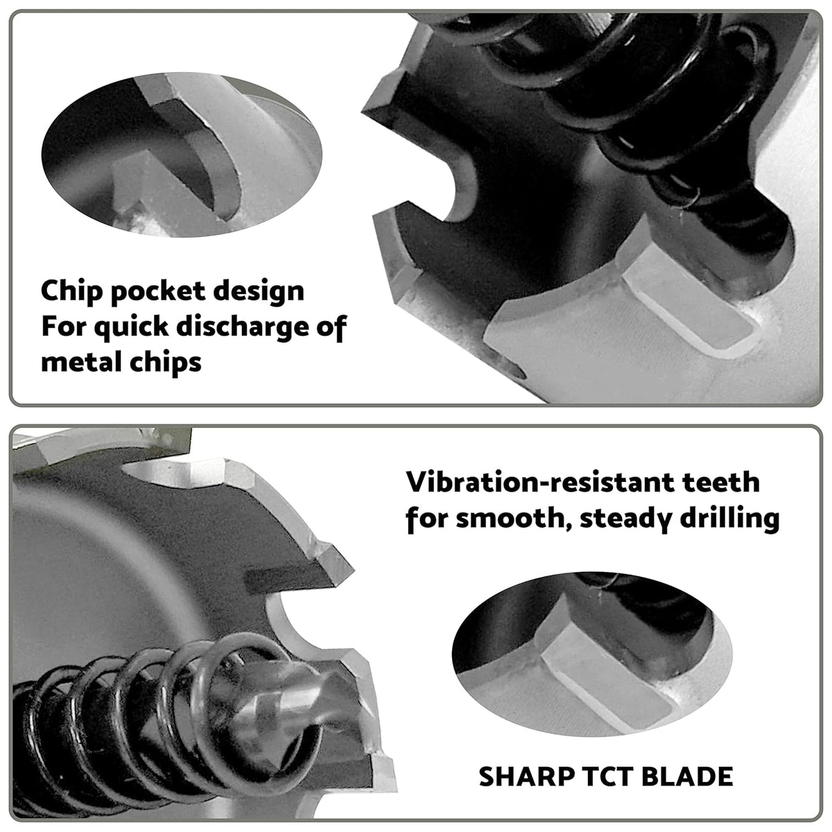 Carbide Hole Saw Kit for Metal, 7 Pcs X99239