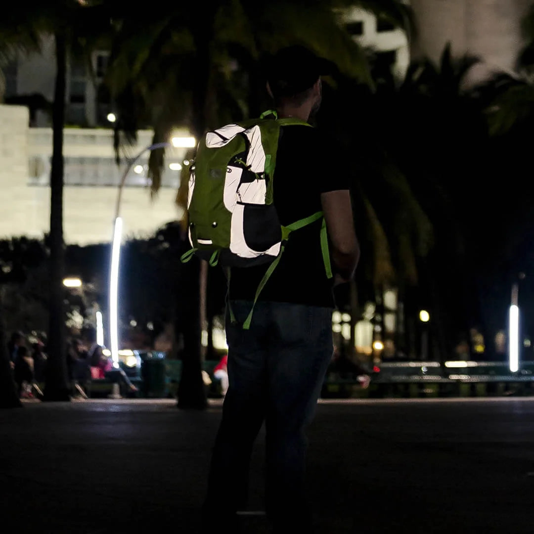 Hi Vis Green Reflective Bike Backpack M8090