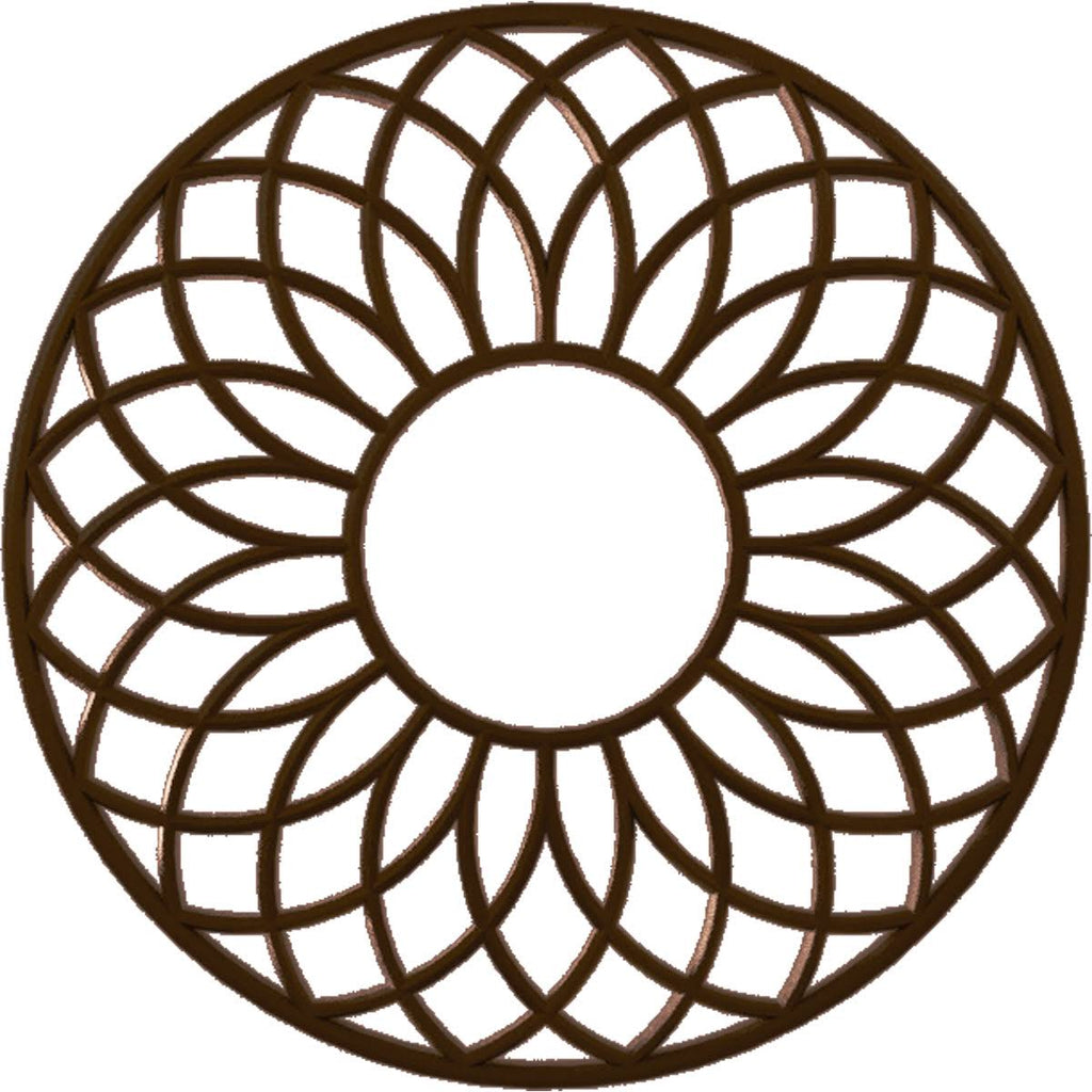 Copper PVC Pierced Ceiling Medallion J47706