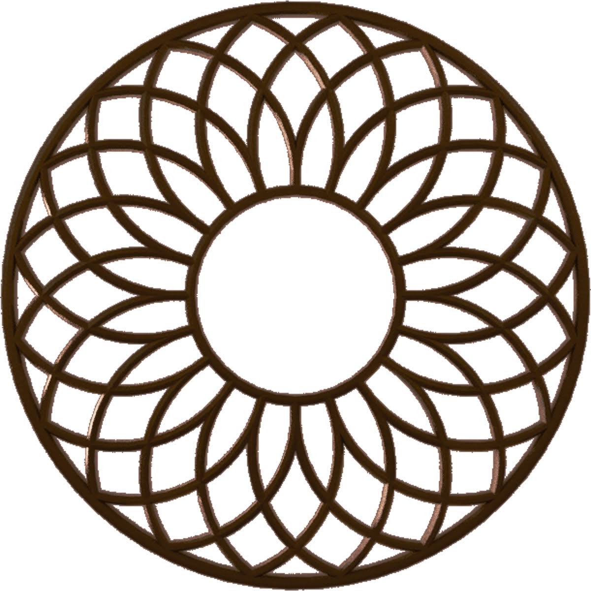 Copper PVC Pierced Ceiling Medallion J47706