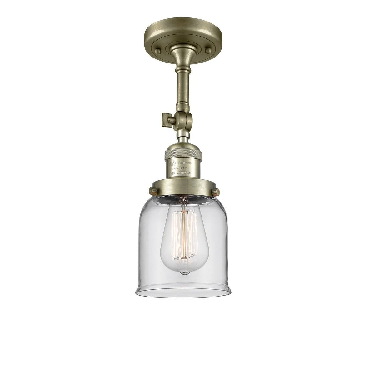 Black Semi Flush Mount Light L543