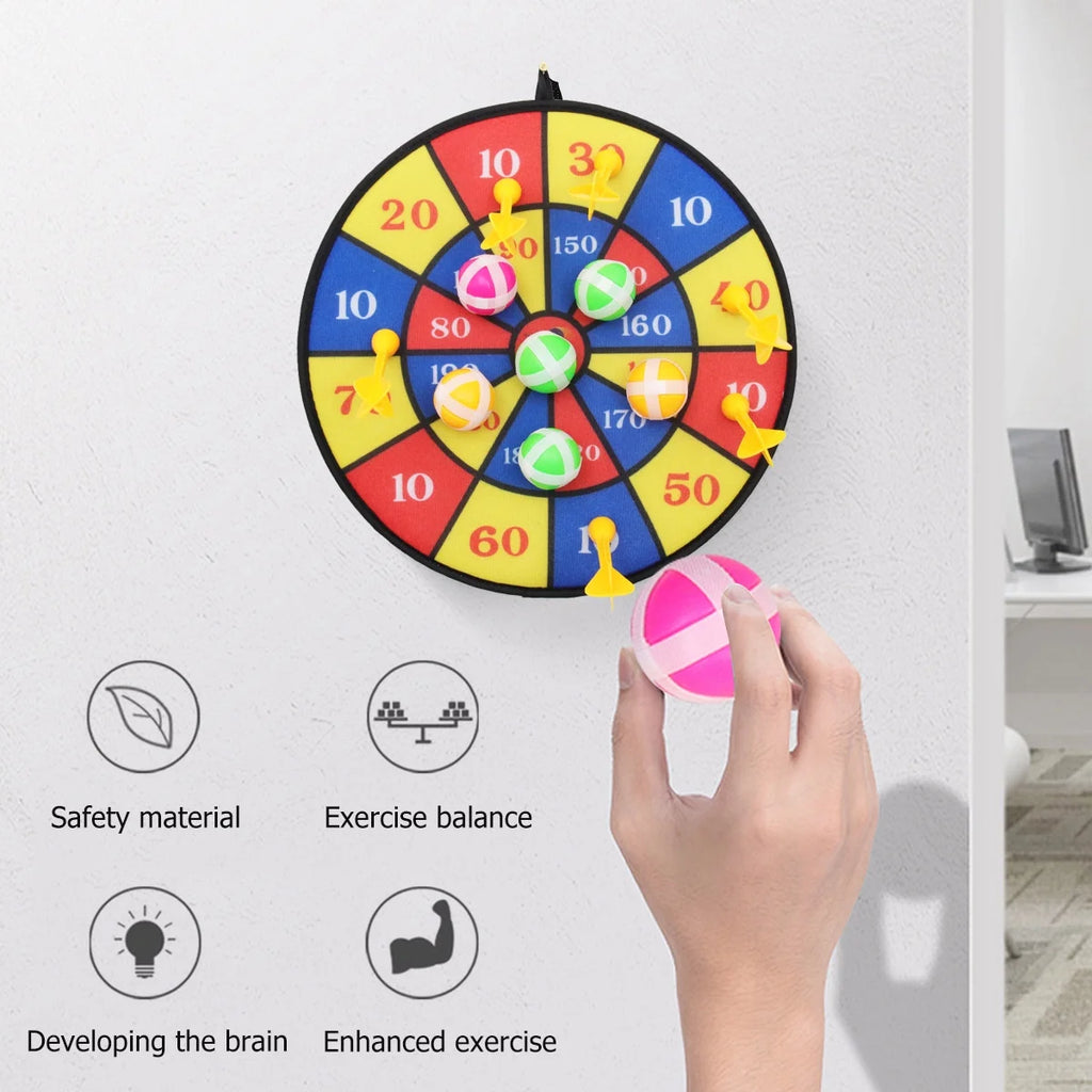 Flocking Dart Board with 4pcs Darts Dartboard Set P12166