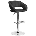 Black Vinyl Bar Stool P5537