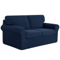 Navy Stretch Sofa Slipcover Set 5 Pieces S724